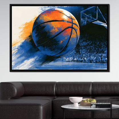 Flight of the Basketball Canvas Wall Art