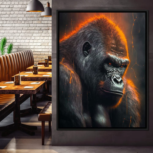 Gorilla Thunder Canvas Wall Art