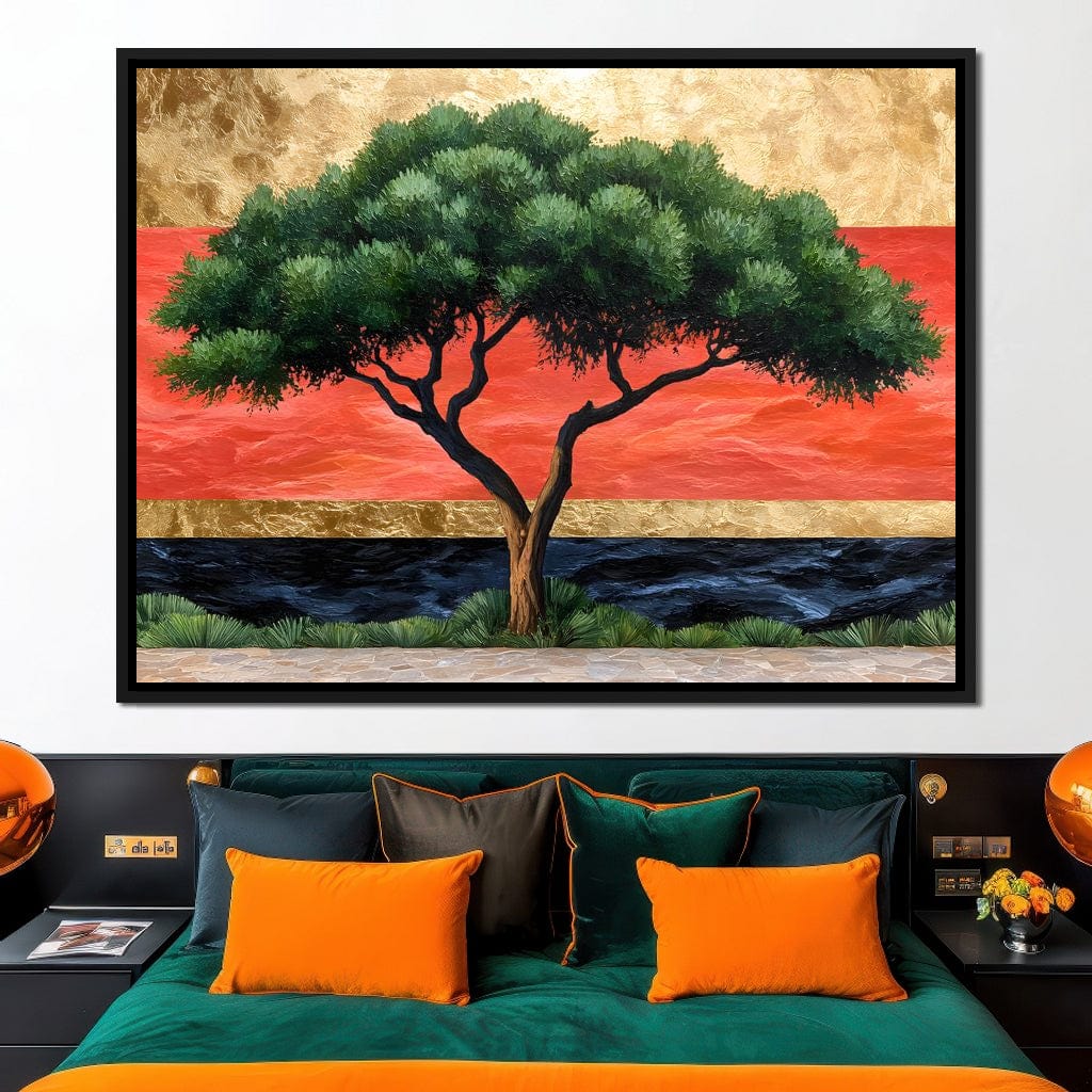 Majestic Dawn Tree Harmony Canvas Wall Art