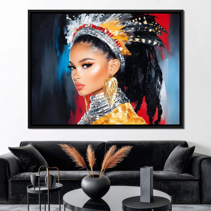 Majestic Feathered Elegance Canvas Wall Art
