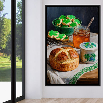 Shamrock Cookies Honey Loaf Canvas Wall Art