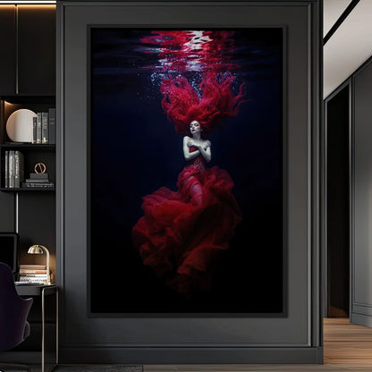 Crimson Depths Canvas Wall Art