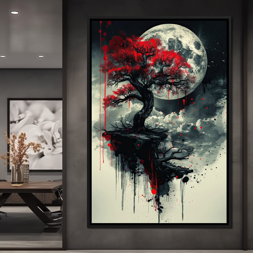 Lunar Blossom Drifts Canvas Wall Art