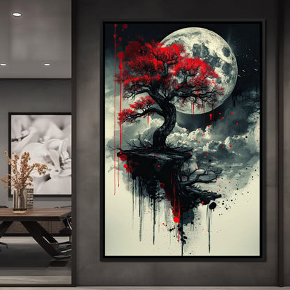 Lunar Blossom Drifts Canvas Wall Art