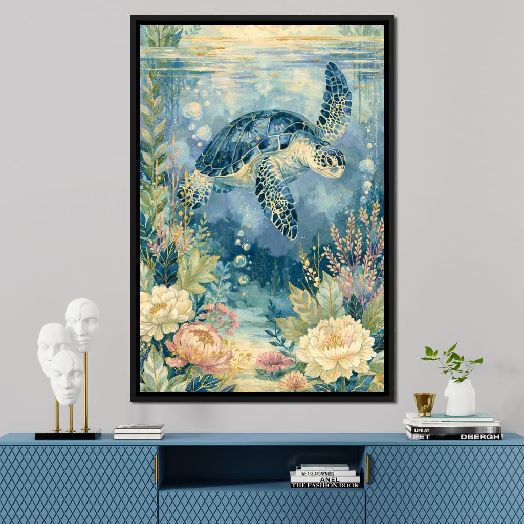 Silent Passage Through The Deep Sea Canvas Wall Art
