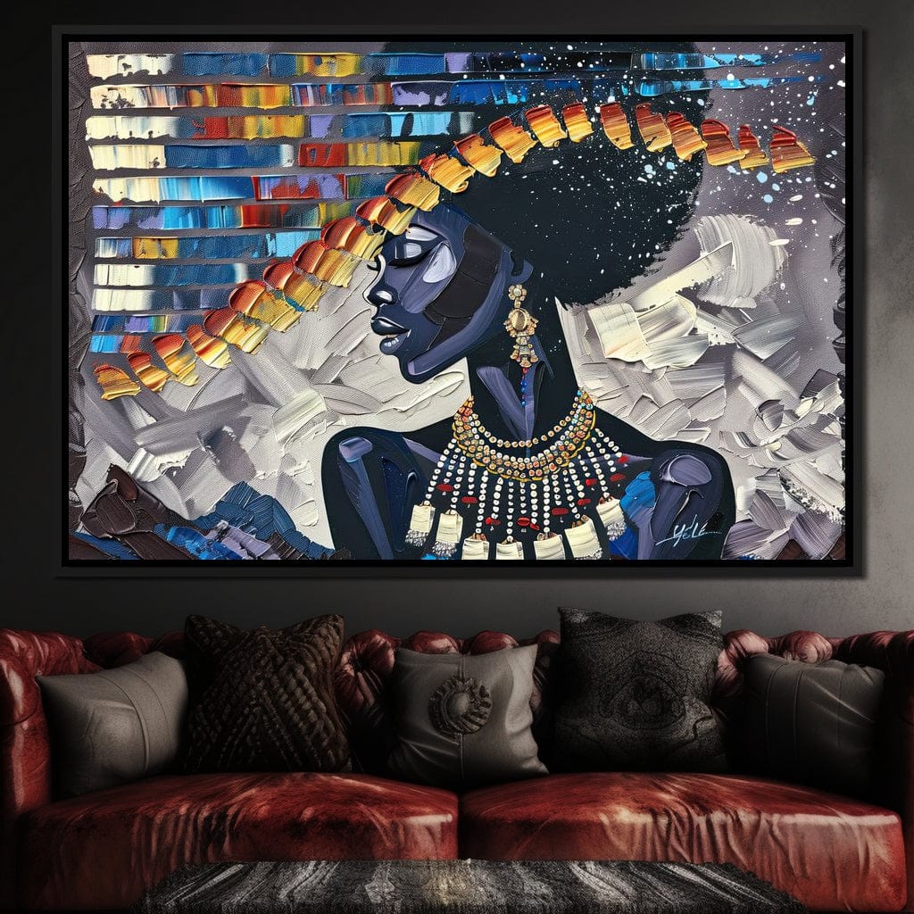Starry Night Silhouette Canvas Wall Art