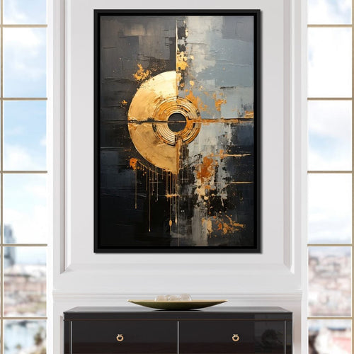 Eclipse in Golden Splendor Canvas Wall Art