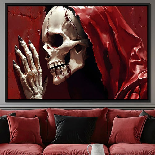 Skeletons Shroud of Silence Canvas Wall Art