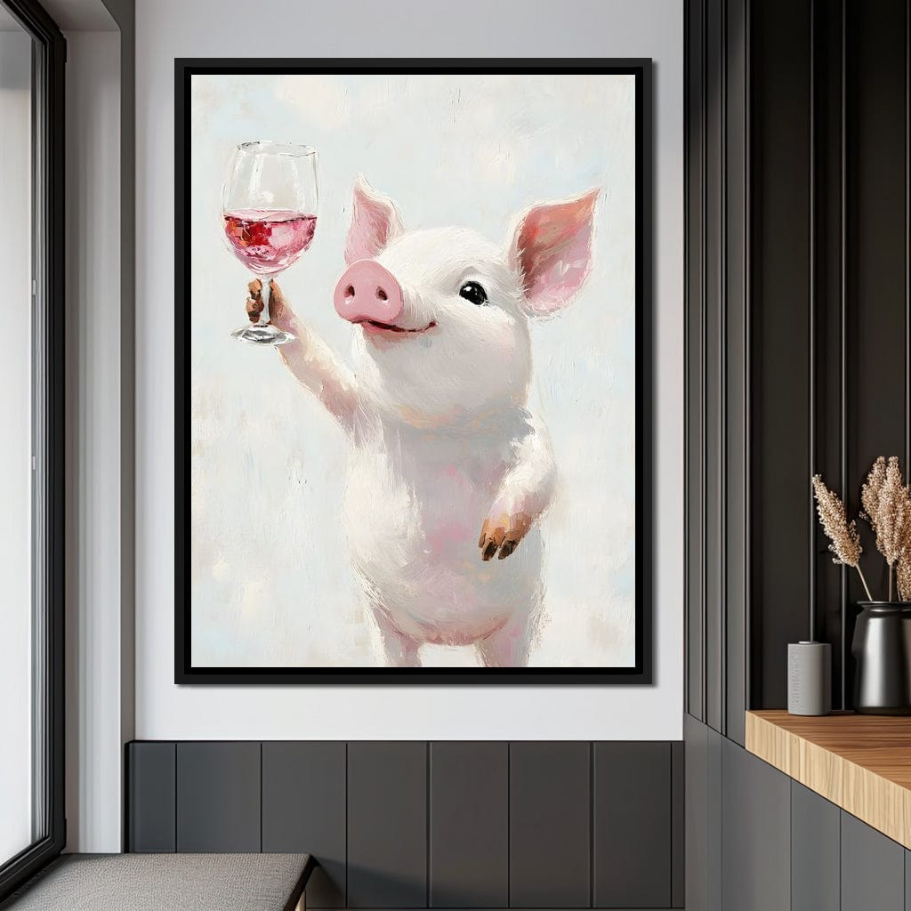 Porcine Toast of Joy Canvas Wall Art