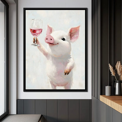 Porcine Toast of Joy Canvas Wall Art