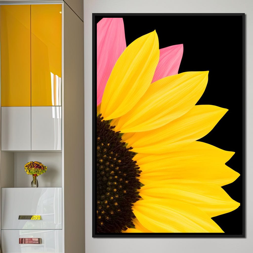 Yellow Sunlit Petals Canvas Wall Art