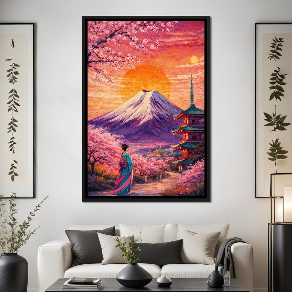 Sakura Sun Ascension Canvas Wall Art