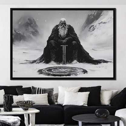 Ancient Nordic Vigilance Canvas Wall Art