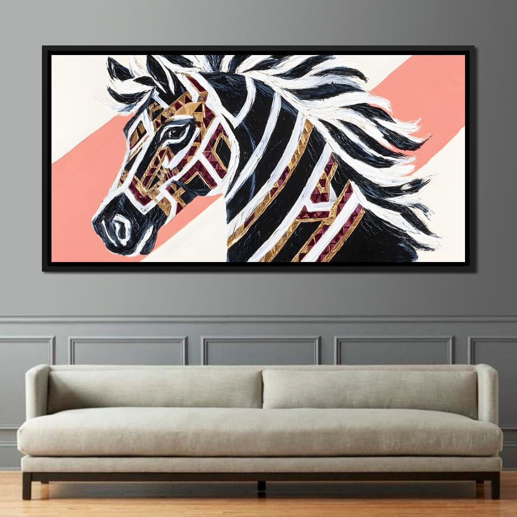 Majestic Mosaic Stripes Canvas Wall Art
