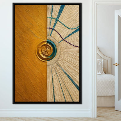 Meditative Sunform Canvas Wall Art