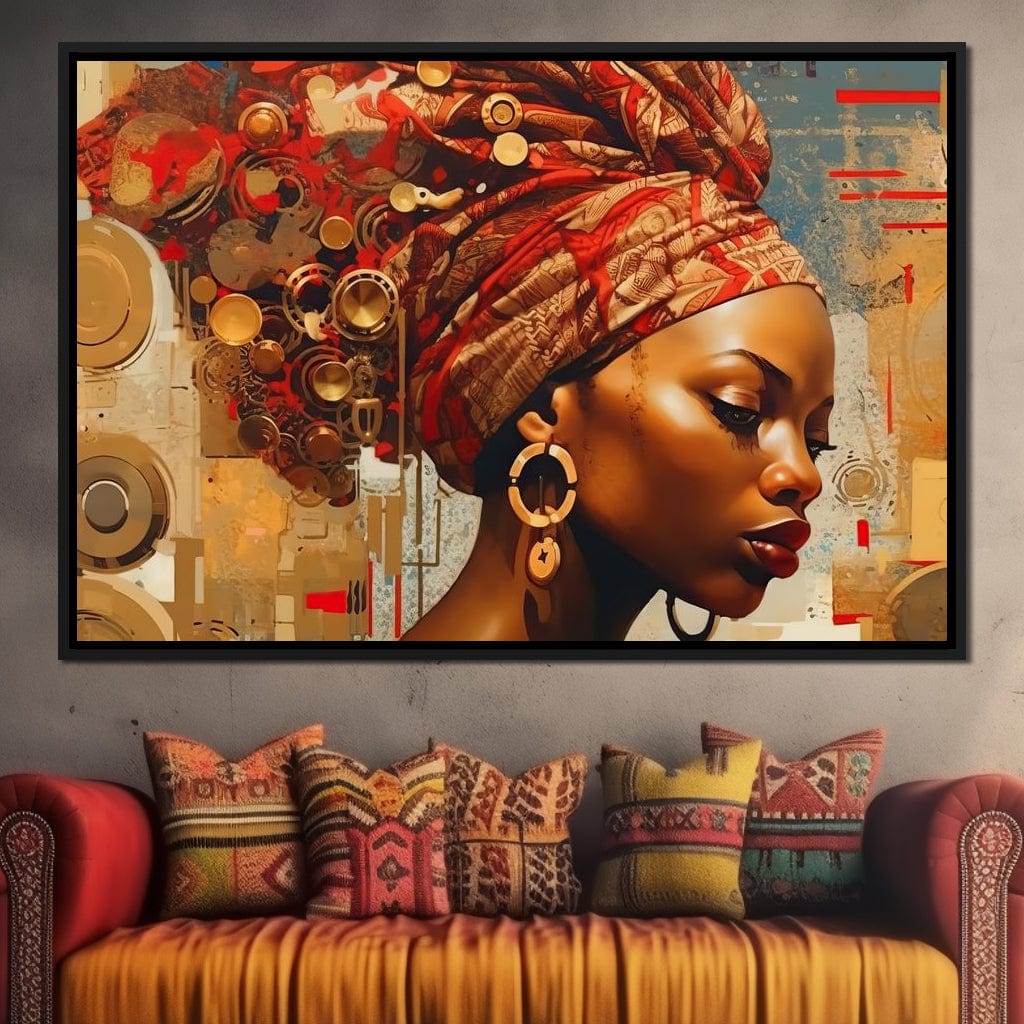 African Portrait Dingane Canvas Wall Art