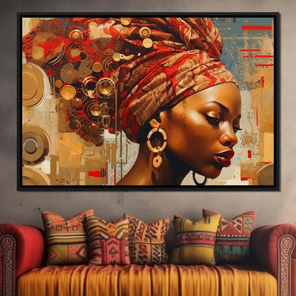 African Portrait Dingane Canvas Wall Art