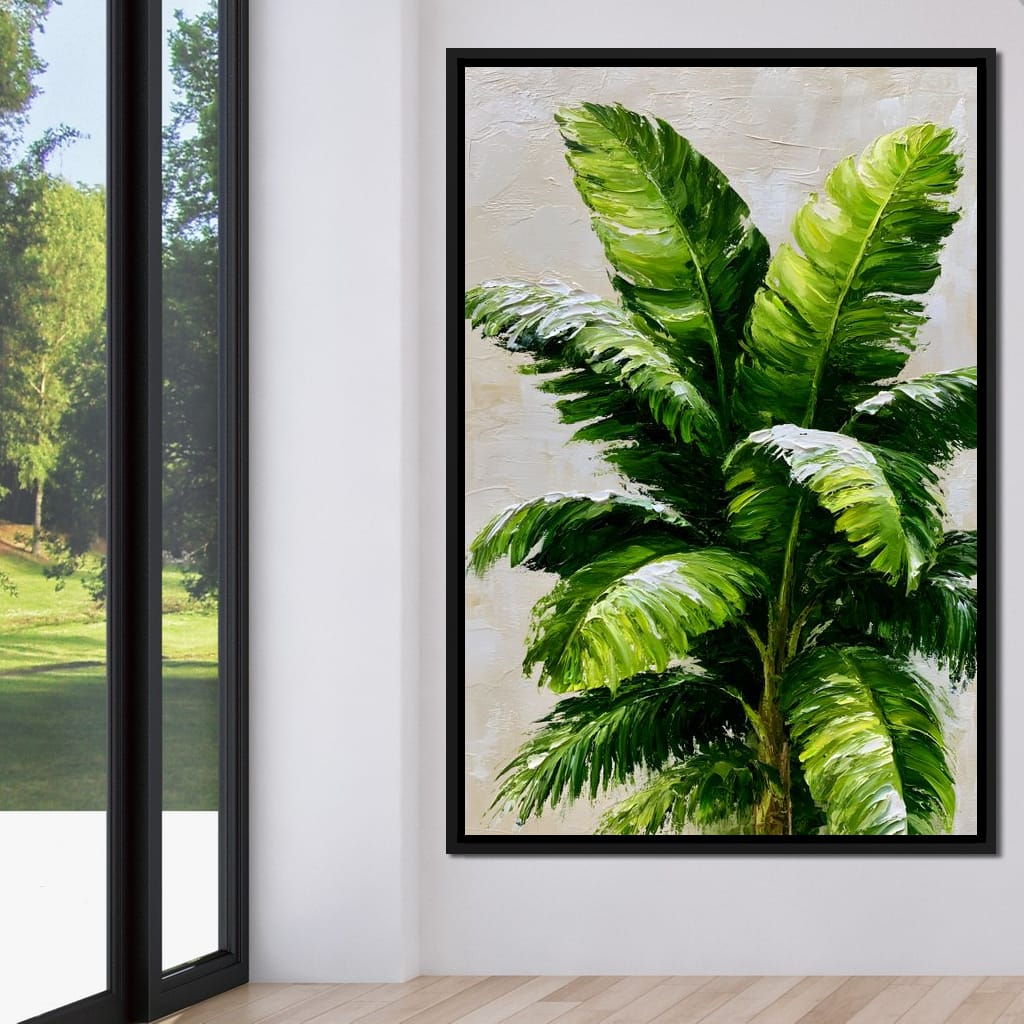 Verdant Rhythm of Tropical Palms Canvas Wall Art