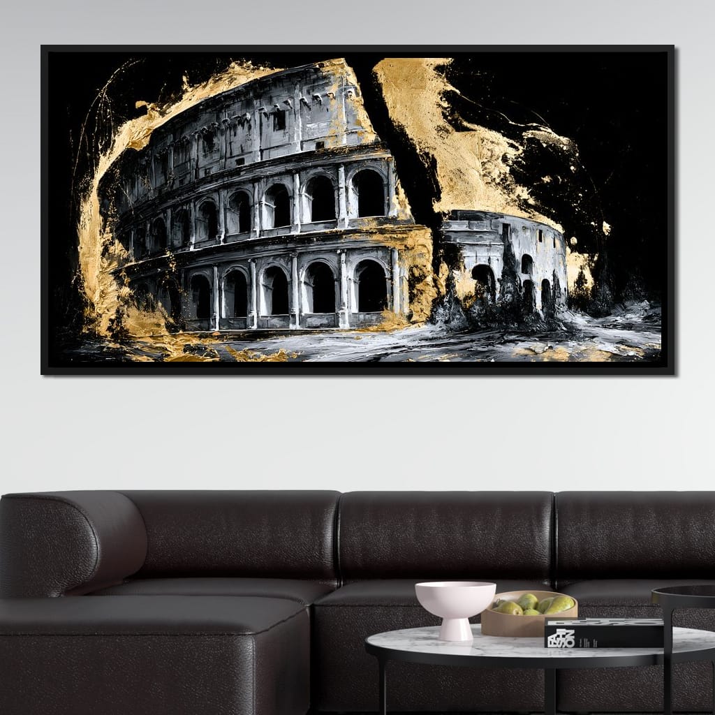Gilded Ruins of Ancient Rome Canvas Wall Art