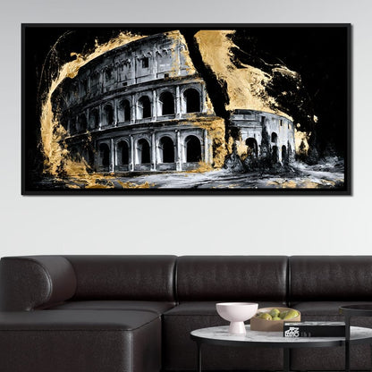 Gilded Ruins of Ancient Rome Canvas Wall Art