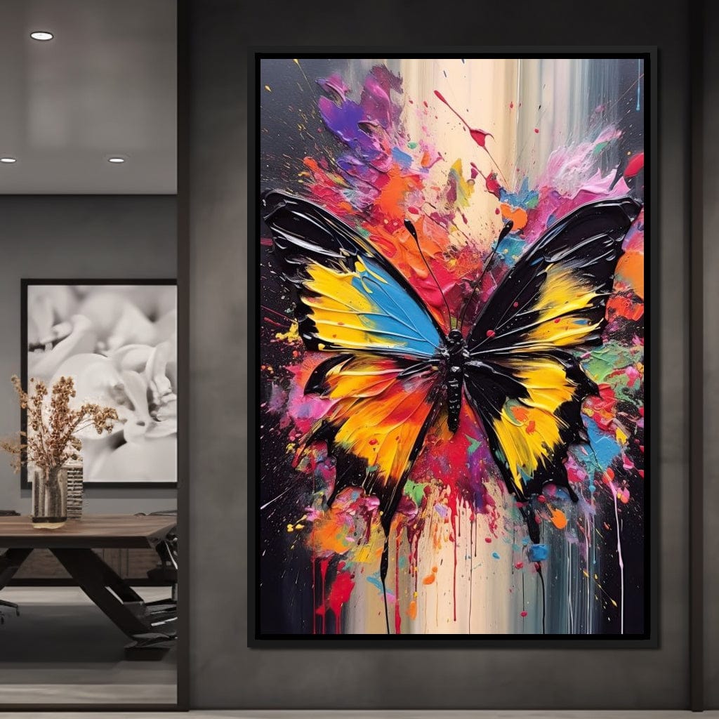 Technicolor Lepidoptera Canvas Wall Art