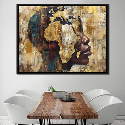Golden Silhouette Reverie Canvas Wall Art