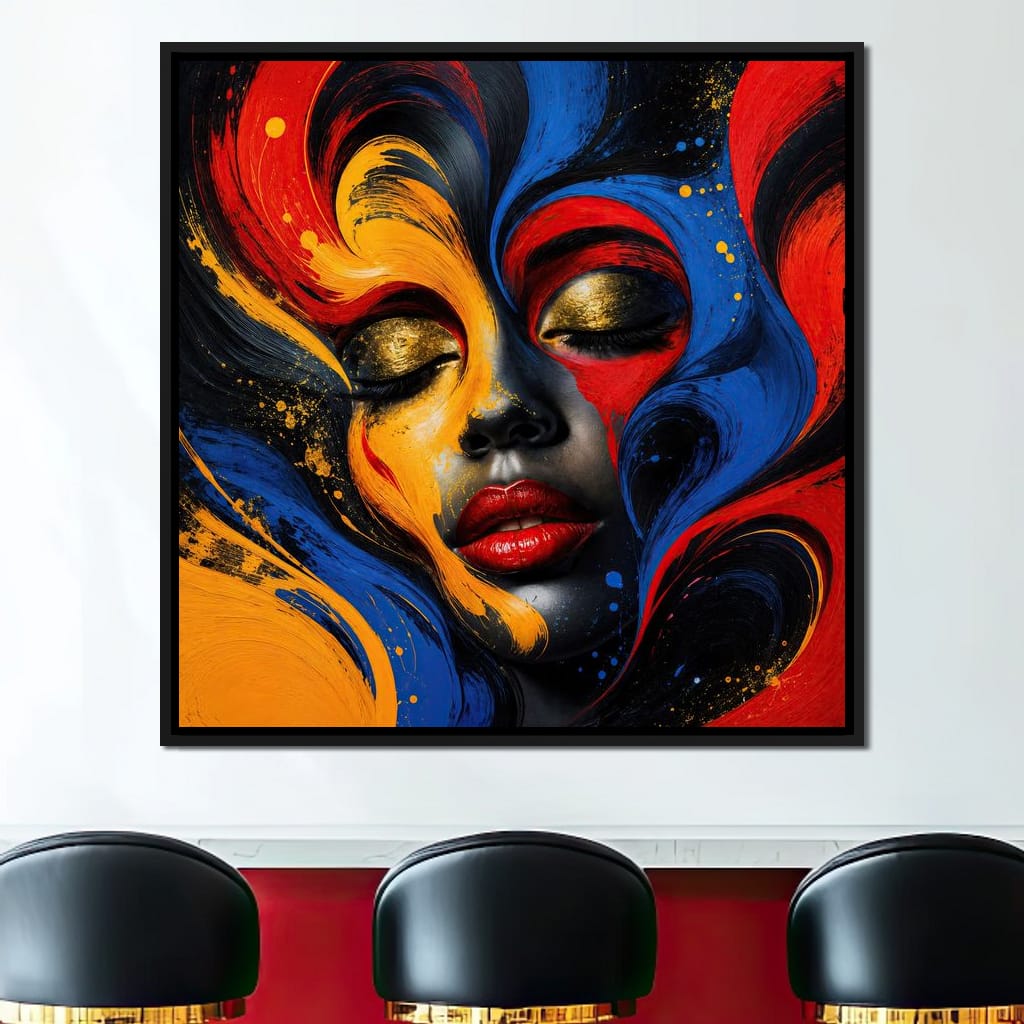 The Face Becomes Emotion Canvas Wall Art