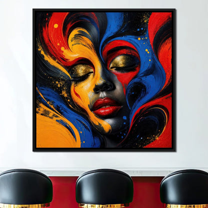 The Face Becomes Emotion Canvas Wall Art