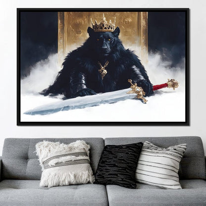 Sovereign Panther Knight Canvas Wall Art