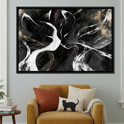 Gentle Souls Touching Their Cold Noses Canvas Wall Art