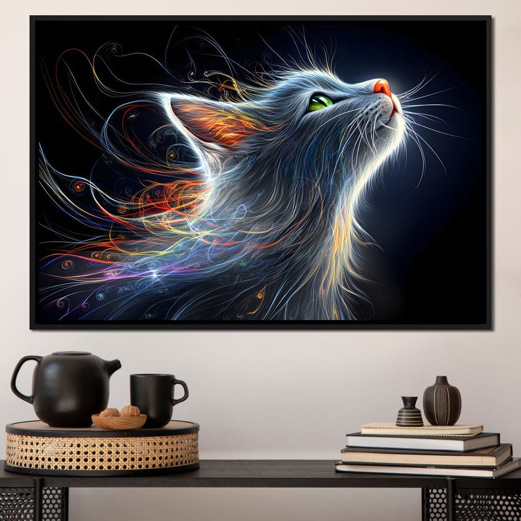 Whiskers of Celestial Flame Canvas Wall Art