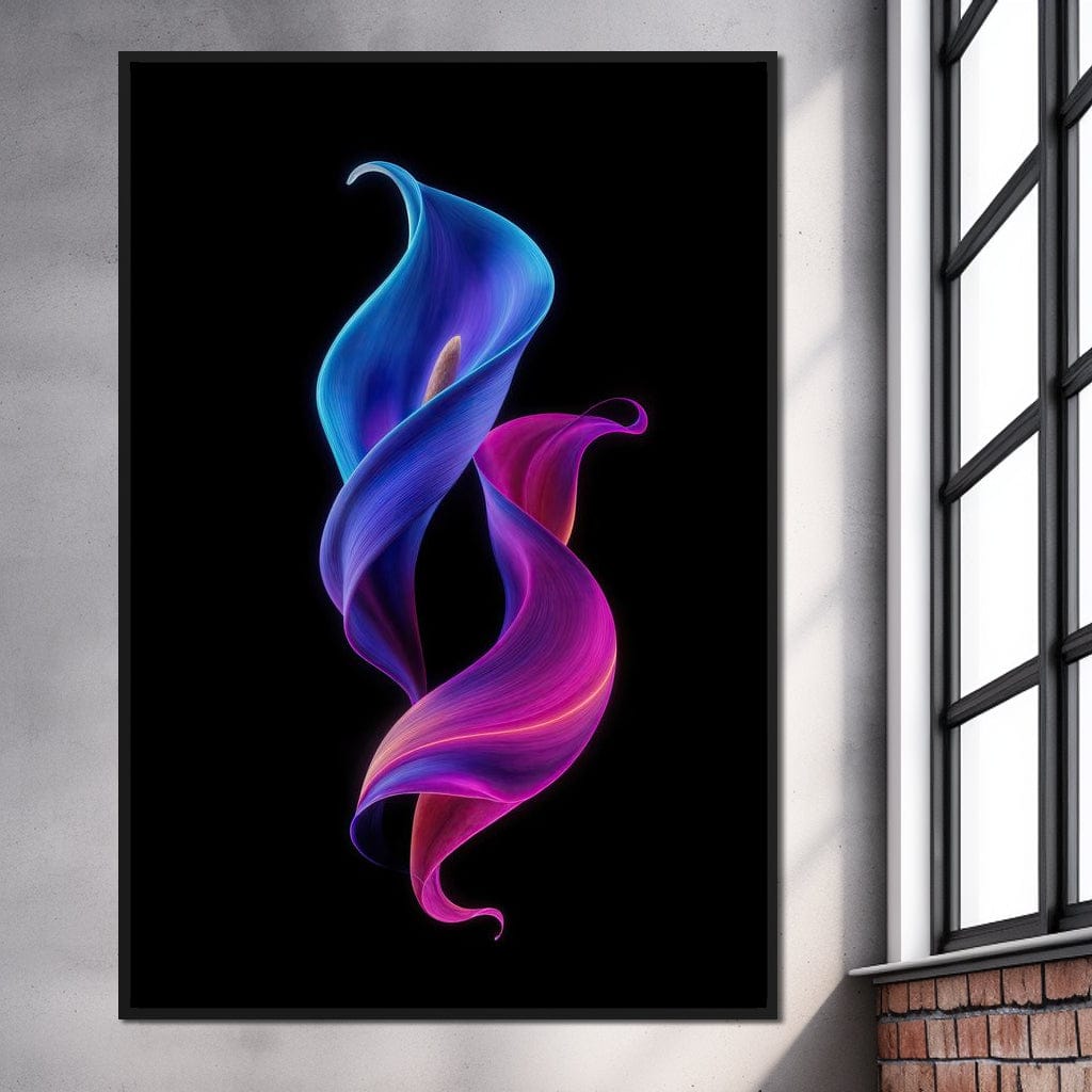 Cosmic Petal Helix Canvas Wall Art