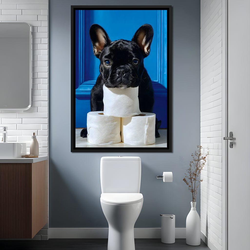 French Bulldog Roll Guardian Canvas Wall Art