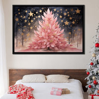 Pink Pine Tree Canvas Wall Art