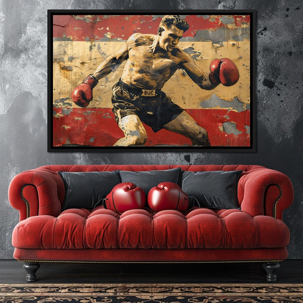 Vintage Boxing Legend Canvas Wall Art