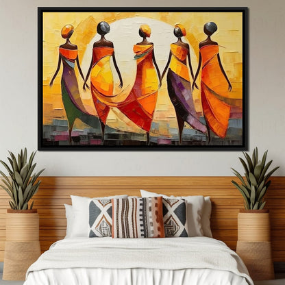 African Sunset Canvas Wall Art