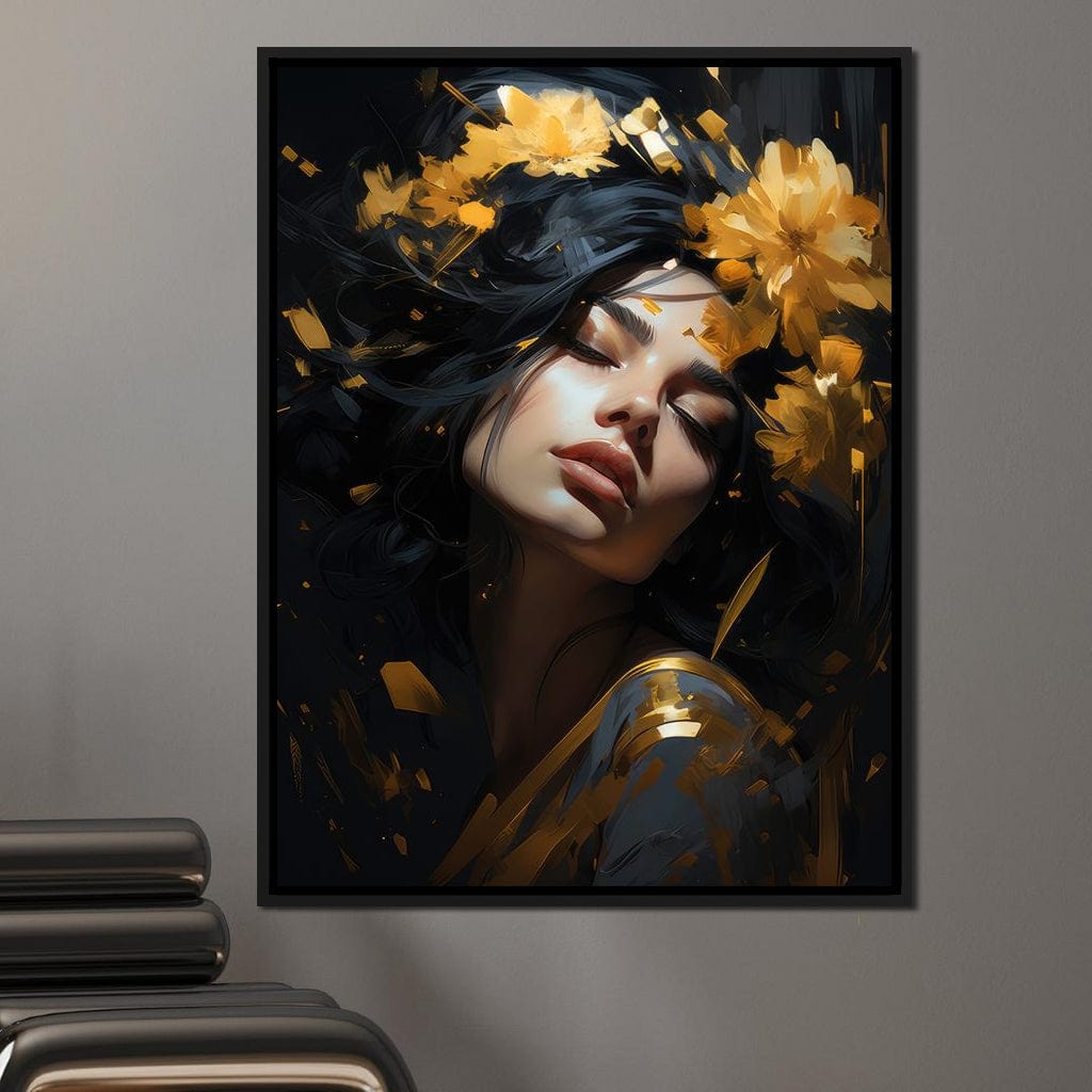 Regal Floral Headpiece Canvas Wall Art