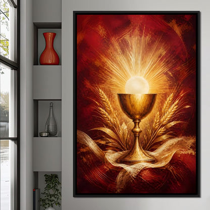 Sacred Grain and Golden Cup Canvas Wall Art