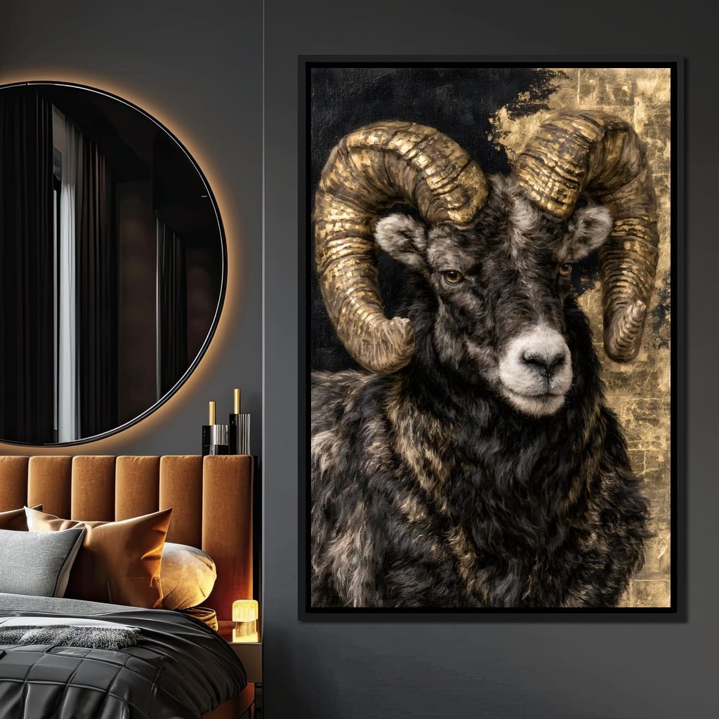 Guardian of the Gilded Peak Canvas Wall Art