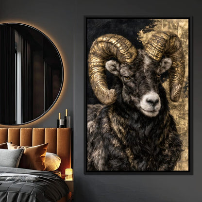 Guardian of the Gilded Peak Canvas Wall Art