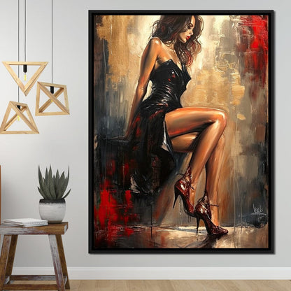 Alluring Legs Sleek Noir Elegance Canvas Wall Art