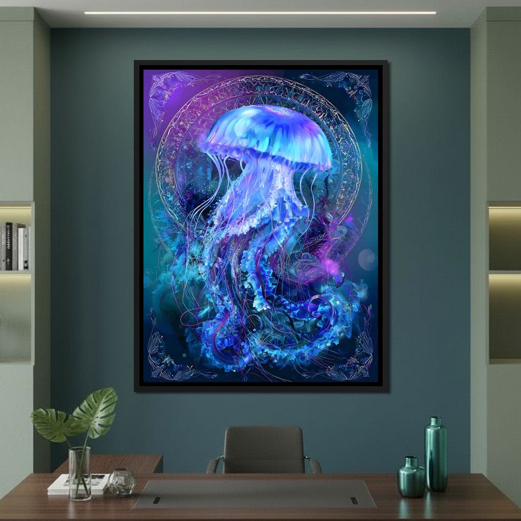 Glowing Jellyfish Ocean Ballet Canvas Wall Art