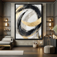 Golden Flow Rhythms Canvas Wall Art