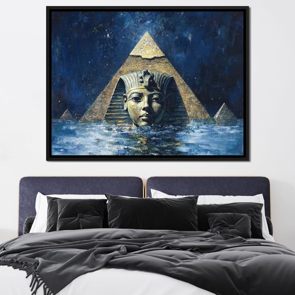 Pharaoh's Timeless Reflection Canvas Wall Art