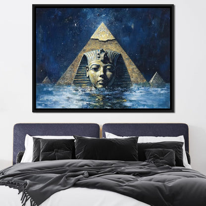 Pharaoh's Timeless Reflection Canvas Wall Art