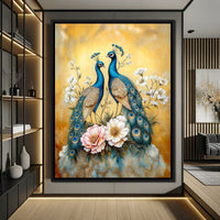 Peacock Serenade Canvas Wall Art