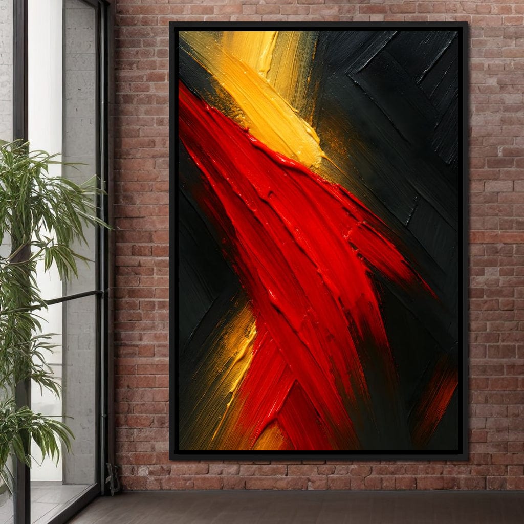 Fiery Fusion of Passion Canvas Wall Art