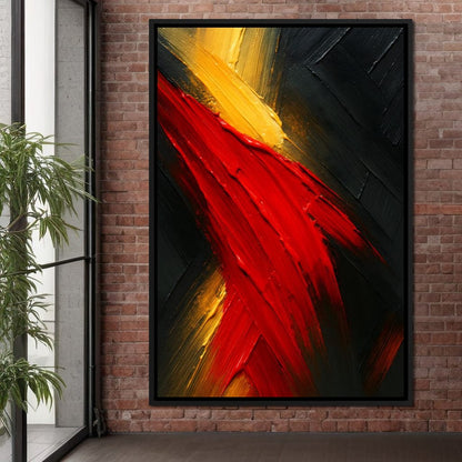 Fiery Fusion of Passion Canvas Wall Art