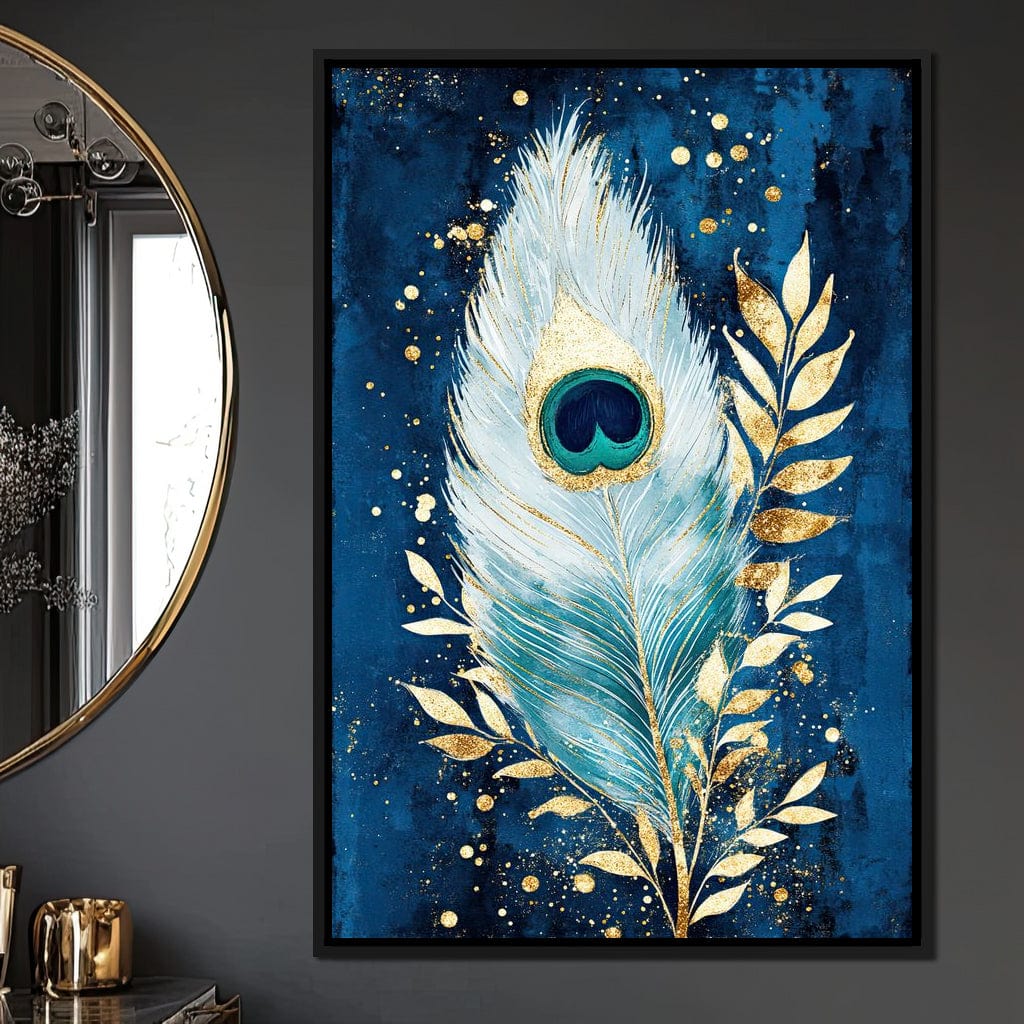 Peacock Plumage Radiance Canvas Wall Art