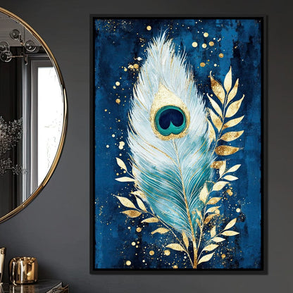 Peacock Plumage Radiance Canvas Wall Art